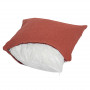 Housse de tissu rouge et coussin de garnissage 40x40 cm